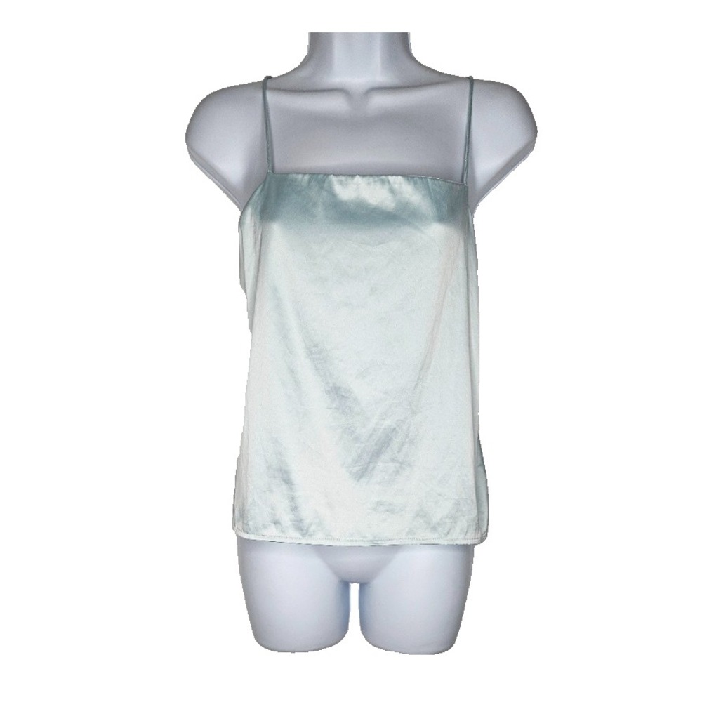 Zara Womens S Mint Green Satin Camisole Spaghetti Strap Y2K Minimalist Party